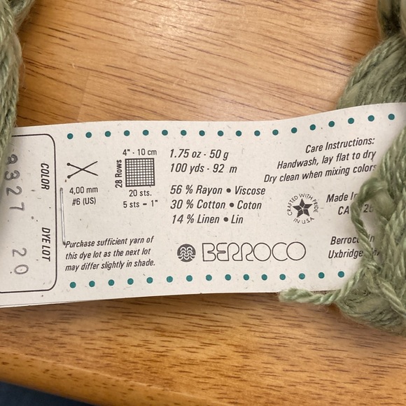 Berroco Linor yarn. Brand New. Green. 4 for $12 - Picture 2 of 4